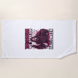 Serviette De Plage Vous criez Nous Halloween Ghostface Couteau Sangla