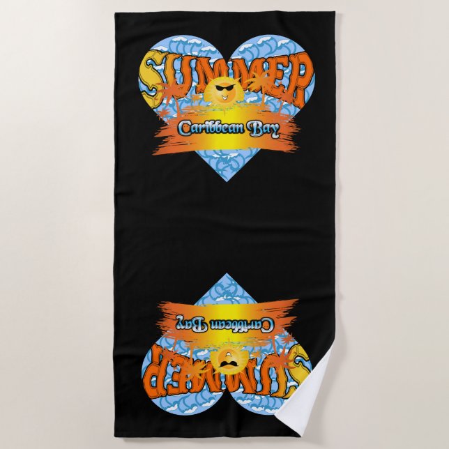 Serviette De Plage Voyage d'été élégant (Devant)