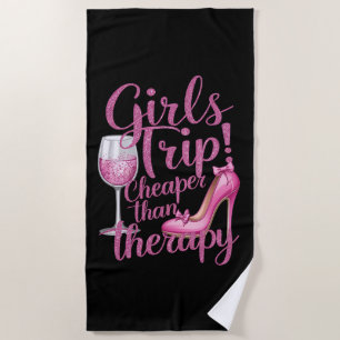 Serviette De Plage Voyage entre filles moins cher que la thérapie Wee