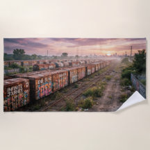 Voyage Infini Ruines Urbaines Train Graffiti