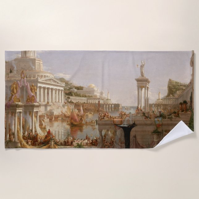 Serviette De Plage Vue sur l'Empire romain (Consommation de l'Empire) (Devant)