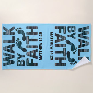 Serviette De Plage Walk By Faith Christian Ocean