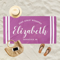 Week-end entre filles Orchidée Violet Monogramme N