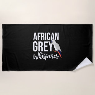 Serviette De Plage Whisperer de perroquet gris africain
