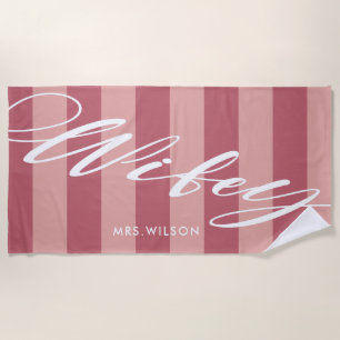 Serviette De Plage Wifey  Mariée personnalisée