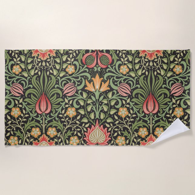 Serviette De Plage William Morris Persian Floral Antique (Devant)