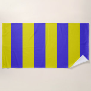 Serviette De Plage Yellow and Blue Striped