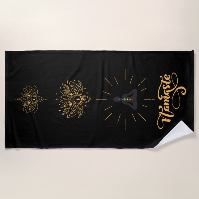 Serviette De Plage Yoga Mat ASANA, YOGA, Ganesha (Devant)