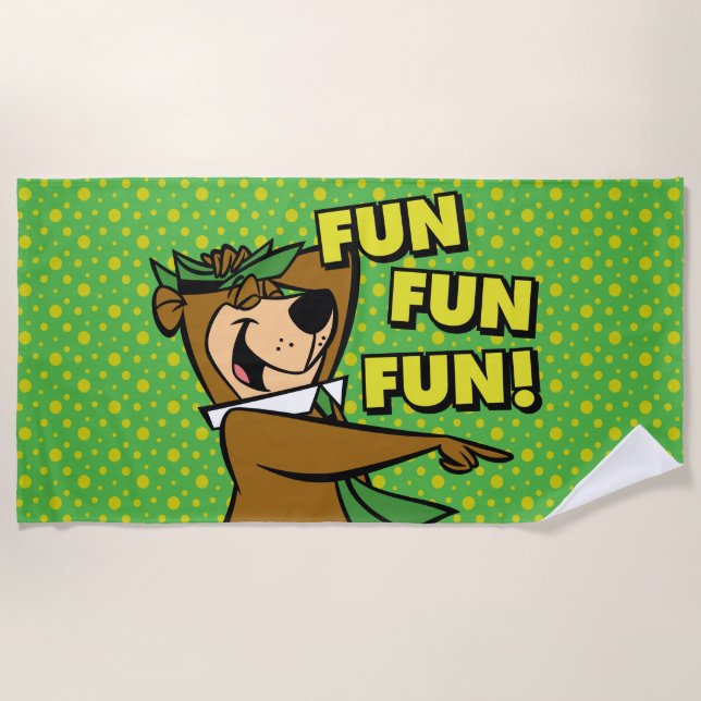 Serviette De Plage Yogi Bear Fun Amusant (Devant)
