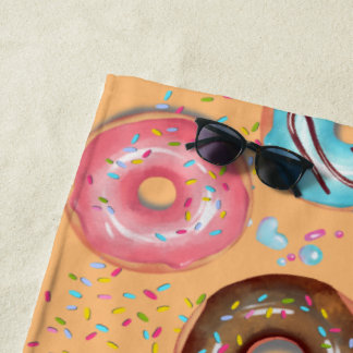 Serviette de plage Yummy Donuts.