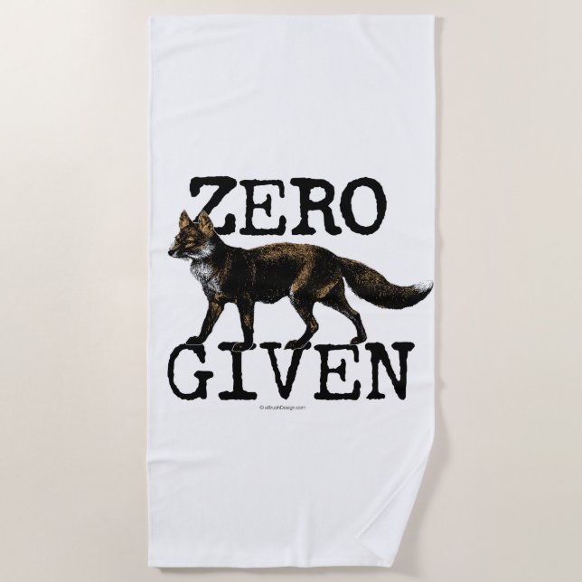 Serviette De Plage Zéro (Renard) Donné (Devant)