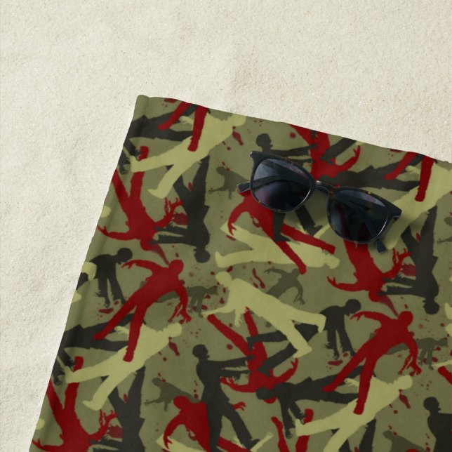 Serviette De Plage Zombie Camo (En situation)