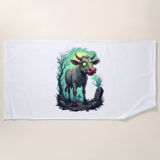 Serviette De Plage Zombie Cow Apocalypse