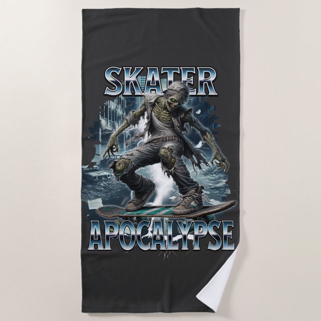 SERVIETTE DE PLAGE ZOMBIE SKATER APOCALYPSE (Devant)