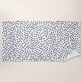 Serviette De Plage Zones Dalmatiennes minimalistes Simple Moderne Cut