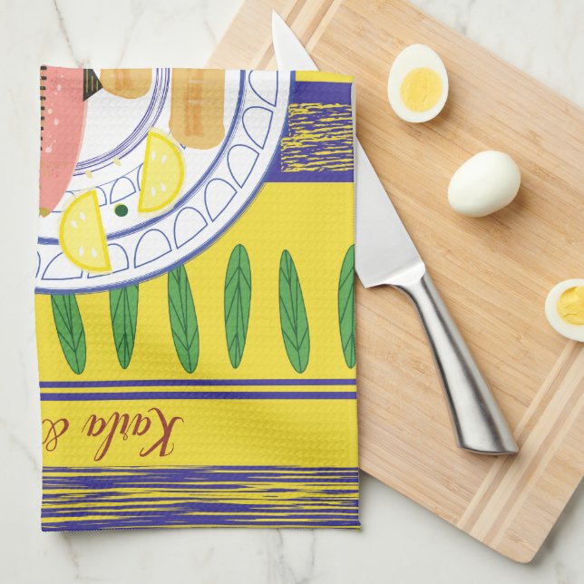 Serviette de plat de pains et de poisson (Quart Plié)