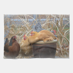 Serviette de plat de poulet