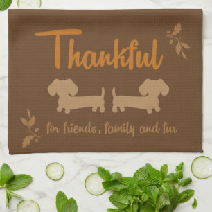 Serviette de plat de thanksgiving de teckel
