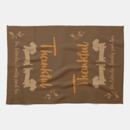 Serviette de plat de thanksgiving de teckel