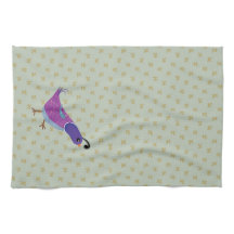Serviette de plat pourpre de cuisine de cailles de