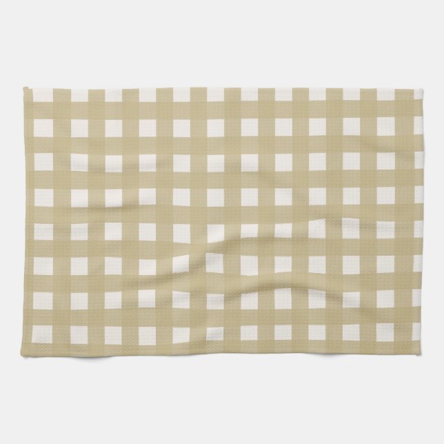 Serviette de plat Tan Checker (Horizontal)