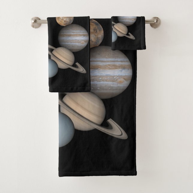 Serviette de salle de bain Jeux Planètes (En situation)