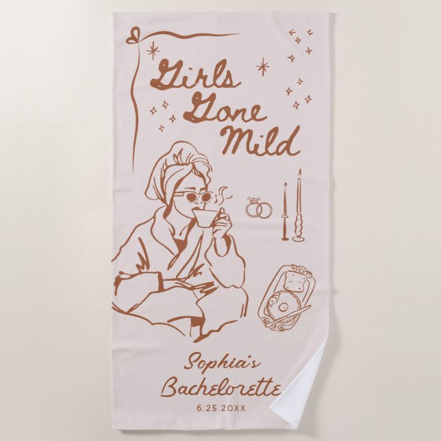 Serviette de spa pour enterrement de vie de jeune  (Devant)