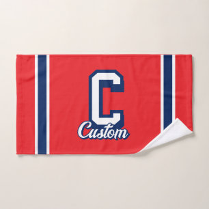 Serviette de sport à lettre personnalisée, Jour de