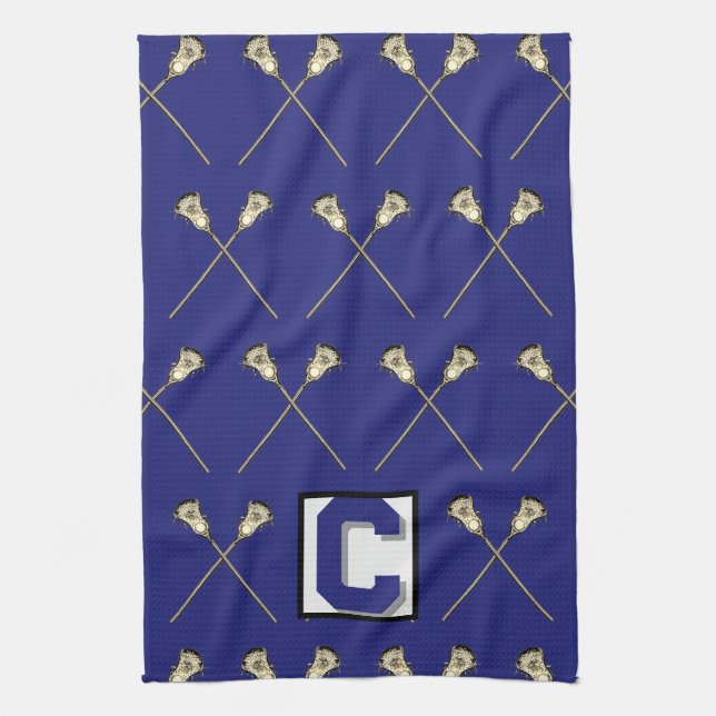 Serviette de sport bleu crosse (Vertical)