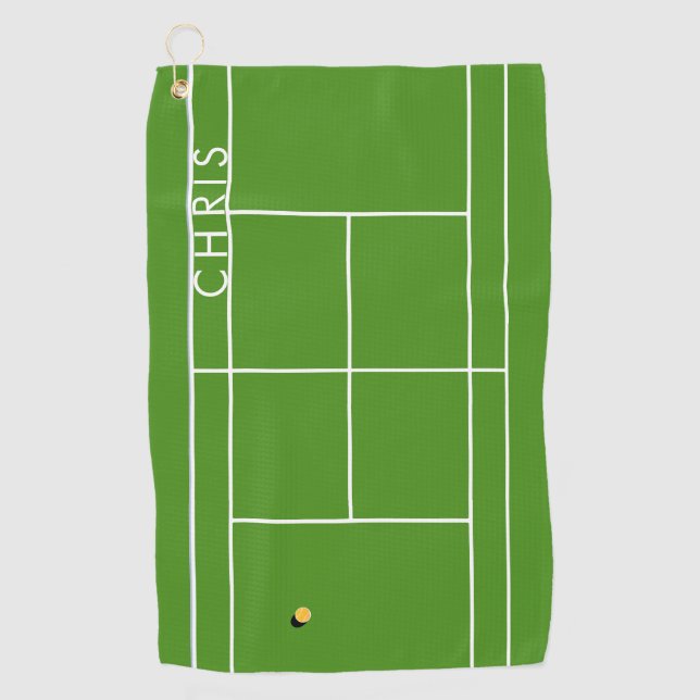 Serviette de sport de tennis personnalisée (Devant)