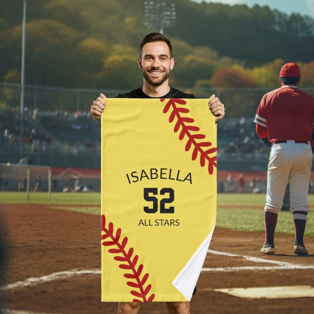 serviette de sport softball, serviette de bain coa (Créateur téléchargé)