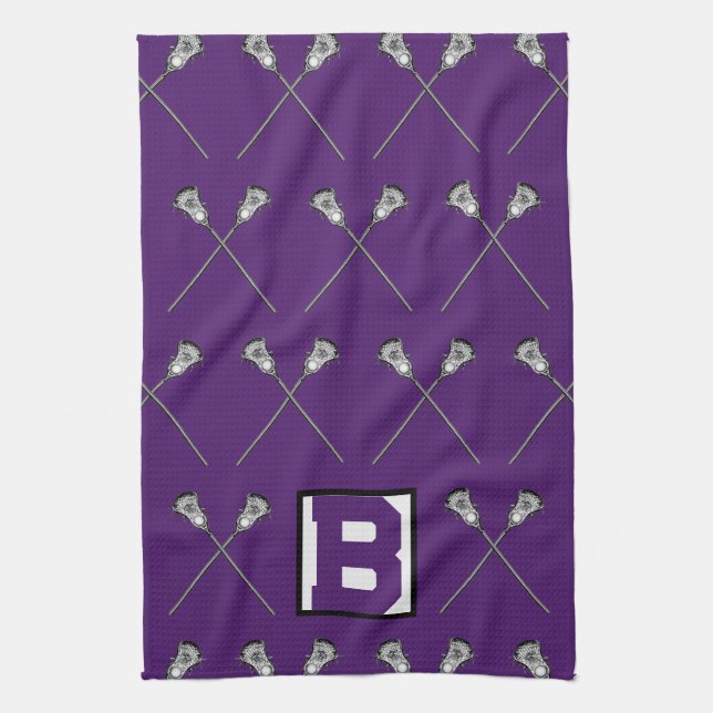 Serviette de sport violet de crosse (Vertical)