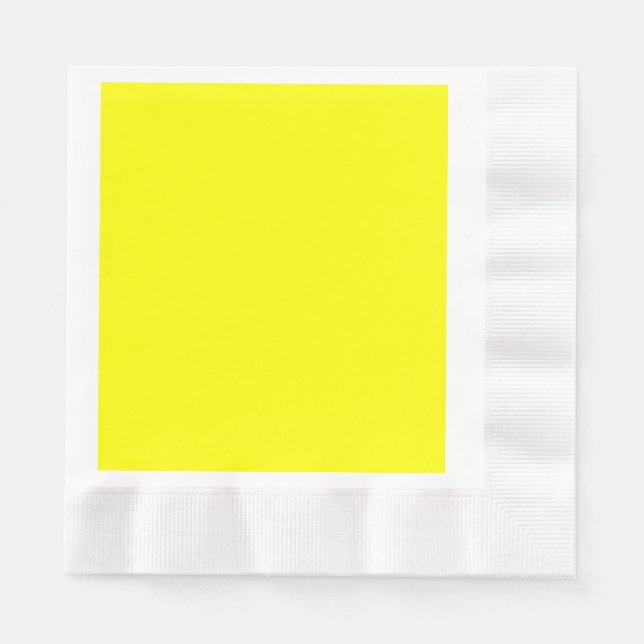 Serviette de table en papier jaune (Devant)