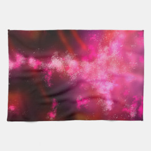 Serviette de thé à la vapeur rose ciel de nuit
