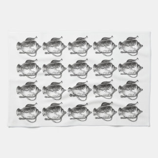 Serviette de thé à motif de théière victorienne vi