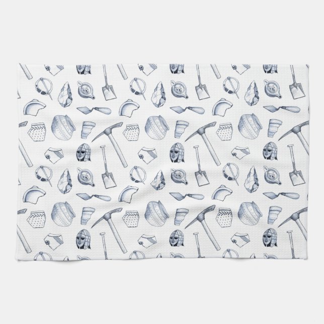 Serviette de thé archéologique de fragments (Horizontal)