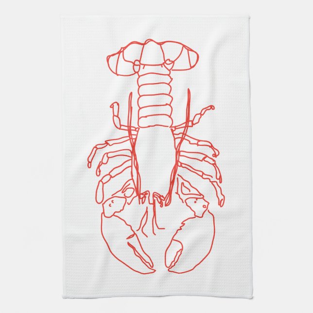 Serviette de thé au homard (Vertical)