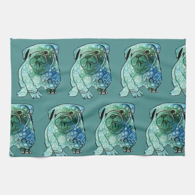 Serviette de thé Bulldog (Horizontal)