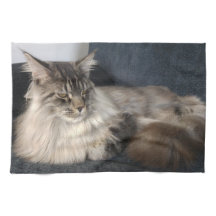 Serviette de thé de chat de ragondin du Maine