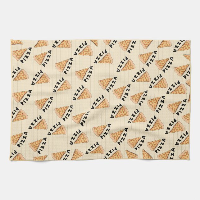 Serviette de thé de cuisine de Pizza Lover (Horizontal)