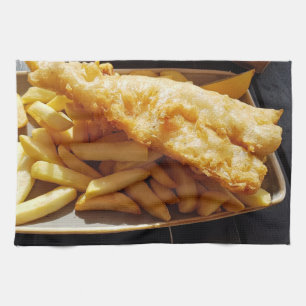 Serviette de thé de poisson-frites