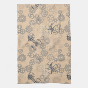 Serviette de thé de poulpe de Steampunk