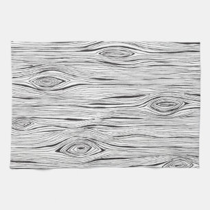 Serviette de thé en bois de griffonnage de grain