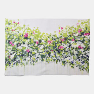 Serviette de thé florale verte d'été