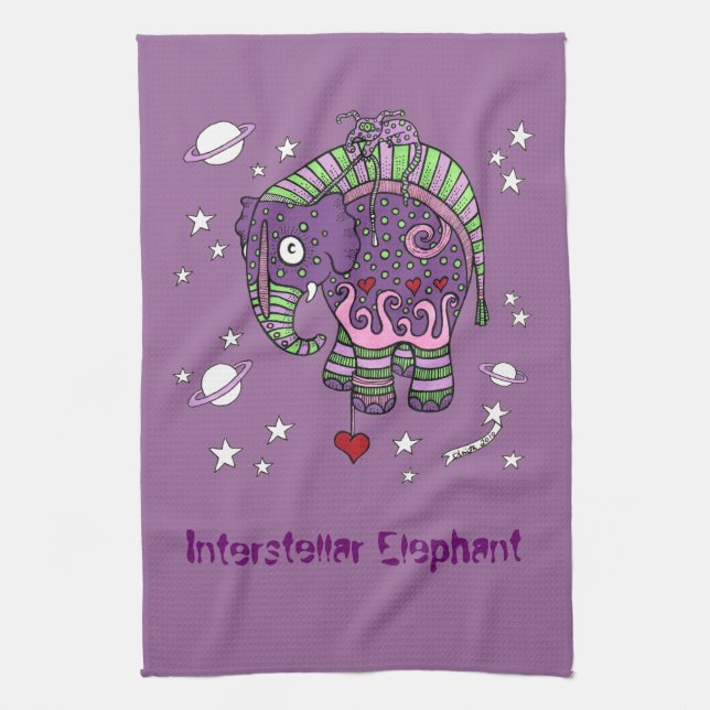 Serviette de thé interstellaire d'éléphant (Vertical)