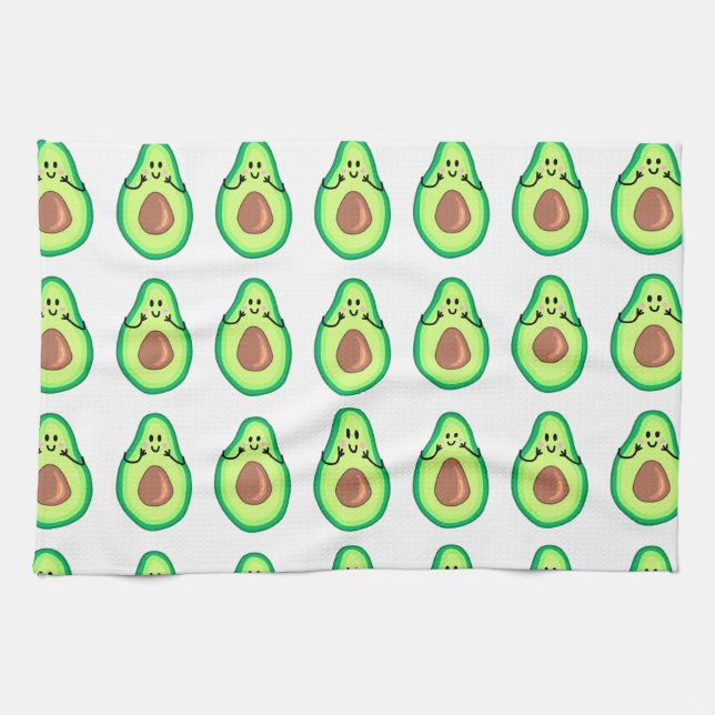Serviette de thé mignonne d'avocat (Horizontal)