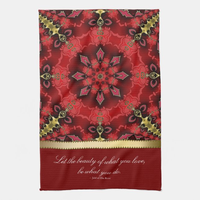 Serviette de thé pour citation d'art géométrique r (Vertical)