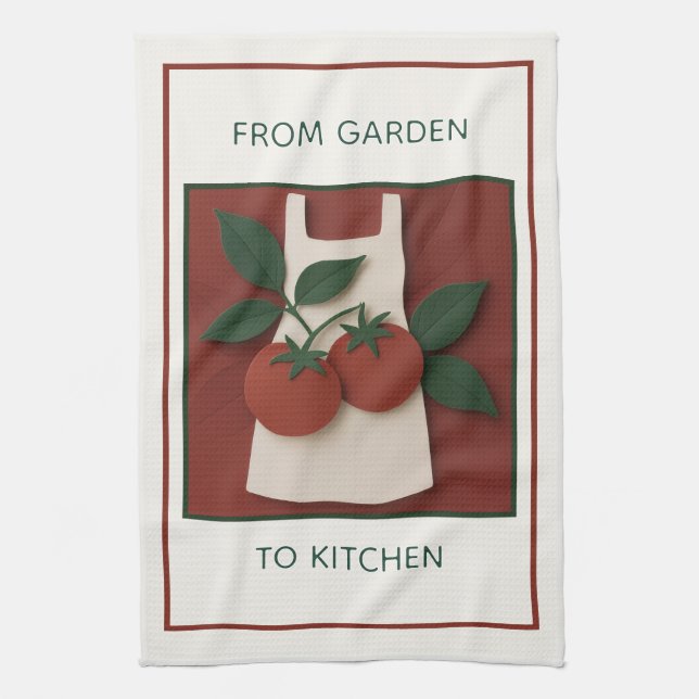 Serviette de thé pour cuisinier de tomate à table (Vertical)