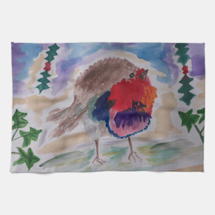 Serviette de thé Robin Noël