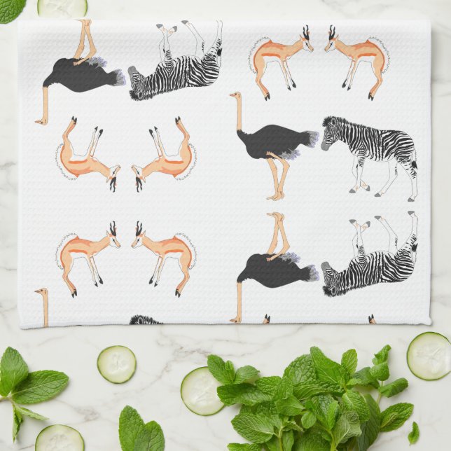 Serviette de thé Safari africaine (Plié)